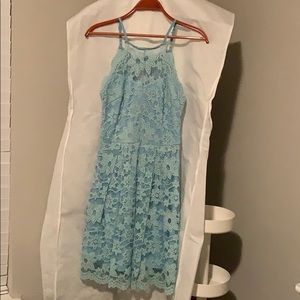Turquoise Lace Dress